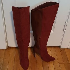 Size 11 Red Knee high boots
